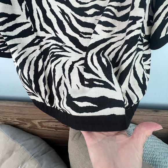 Chico's Black and Cream Zebra Print Jacket - Picture 9 of 10